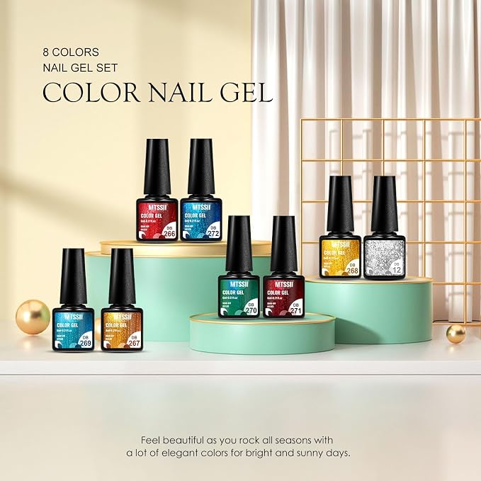 8 Pcs Metallic