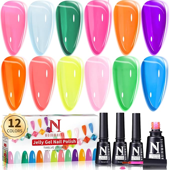 Jelly Gel Nail Polish Set-12 Colors