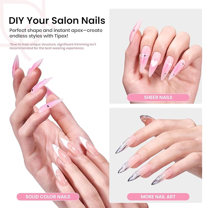 3 - Tipex Nails Kit | Long Square | 224