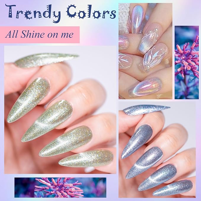 Silvery Platinum Magnetic Gel