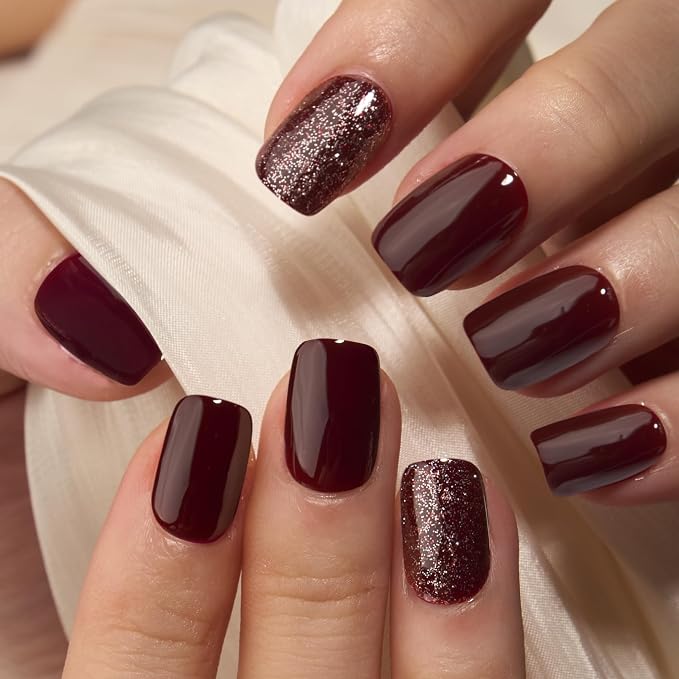 Wine Red Glitter