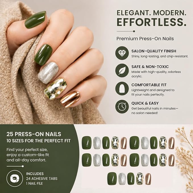 Olive Glitter Glam