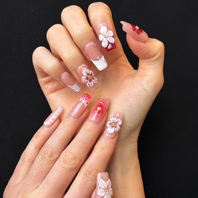 3D Red Floral Tip