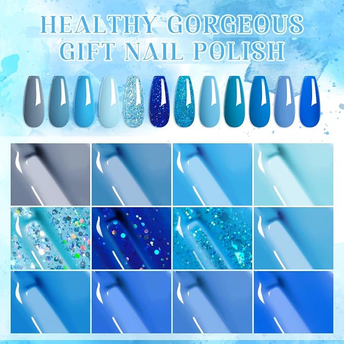 12 Pcs Blue
