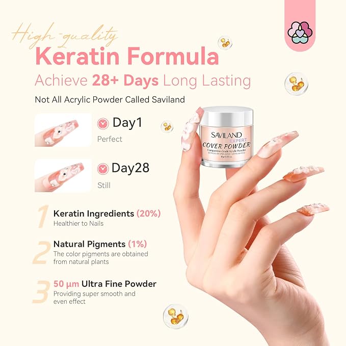 1-Keratin Professional Acrylic Powder Set 10 Colors