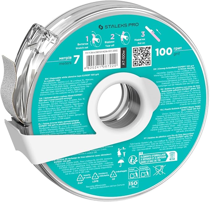 Abrasive Tape in Plastic Case, 100 Grit