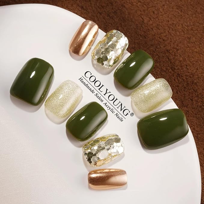 Olive Glitter Glam