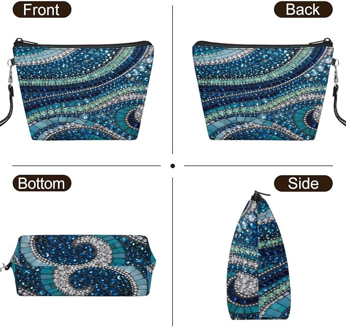 Blue Wave Mosaic Pattern