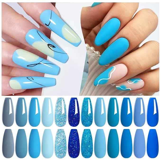 12 Pcs Blue