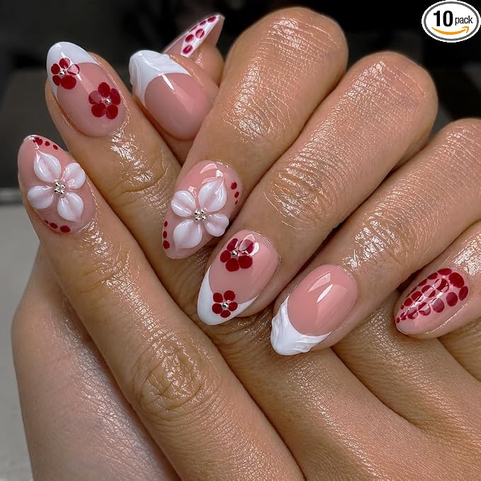 Red Dots And 3D Flower