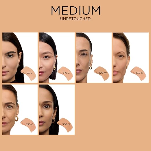 320 Bisque W: medium skin with warm/golden undertones
