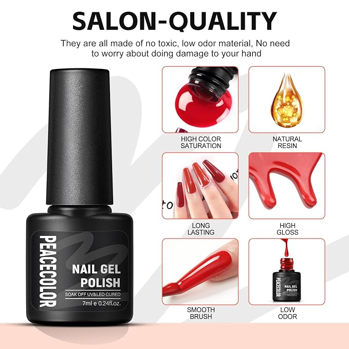 65PCs Gel Nail Polish Kit