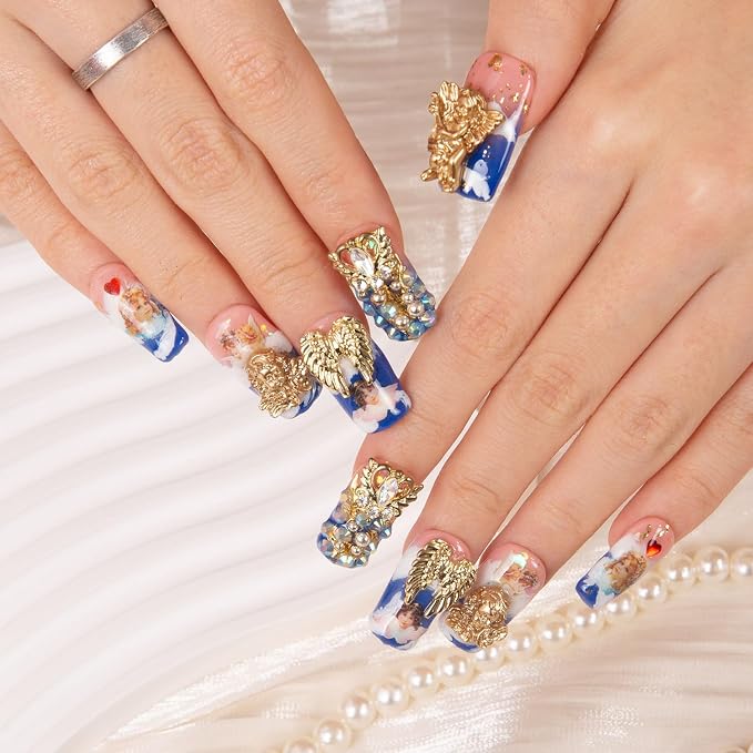 The Palace of Murals Blue French Tip