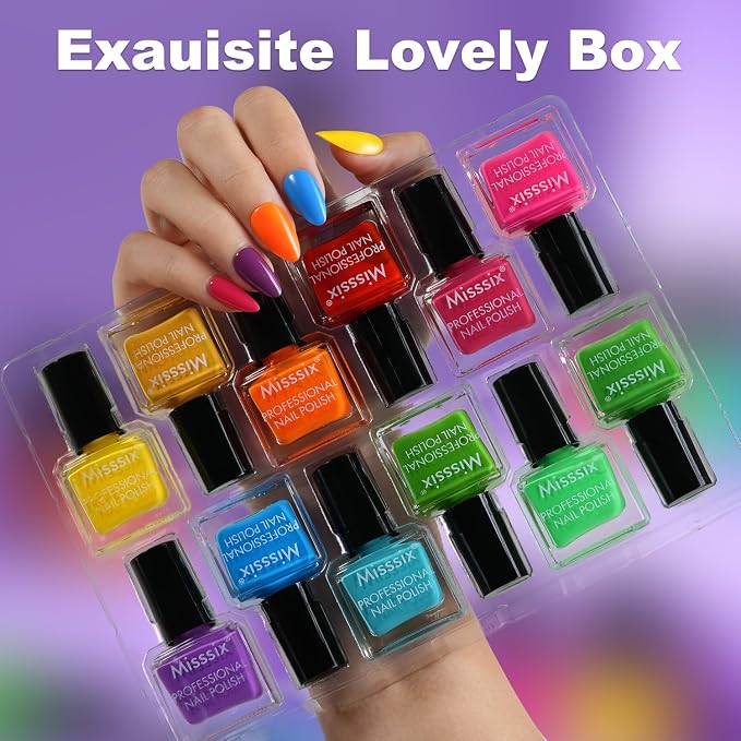 12 colors nail polish set