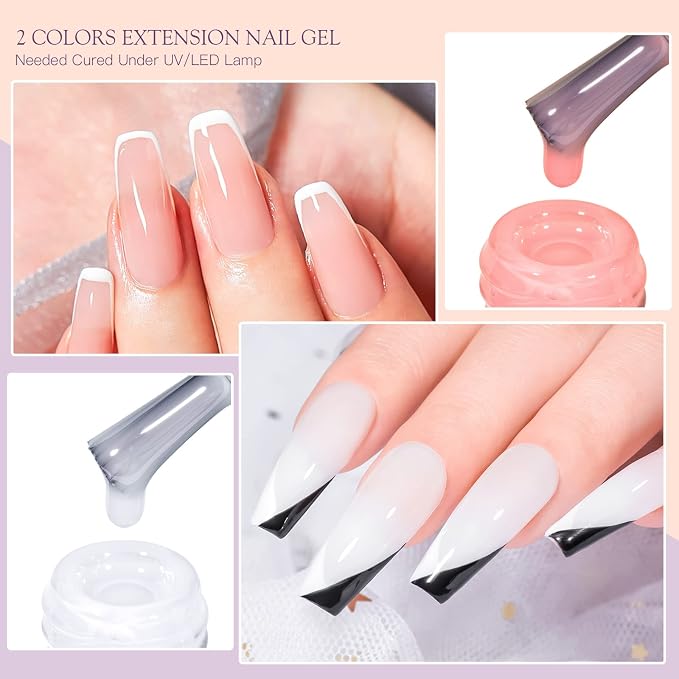 Clear Gel+Pink Gel