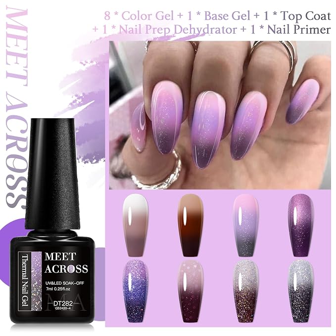 12Pcs Brown Purple