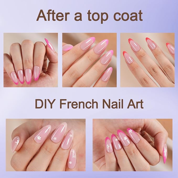 Pink Medium Almond nail kit