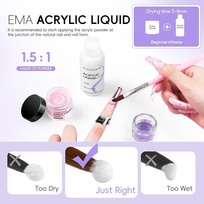 Multicolor Collection Acrylic Nail Kit with Drill