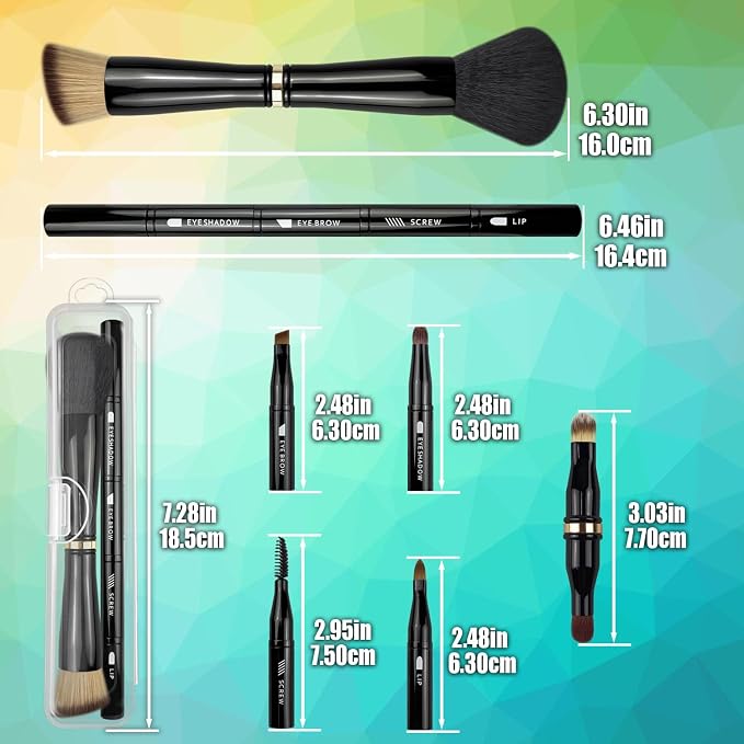 4 in 1 & eye makeup brush set