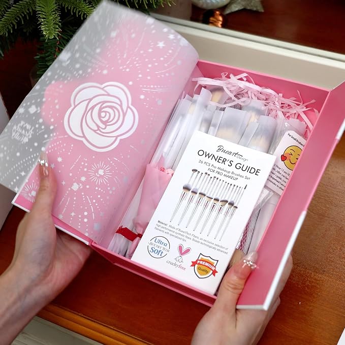 26Pcs Silver Gift Makeup Brushes