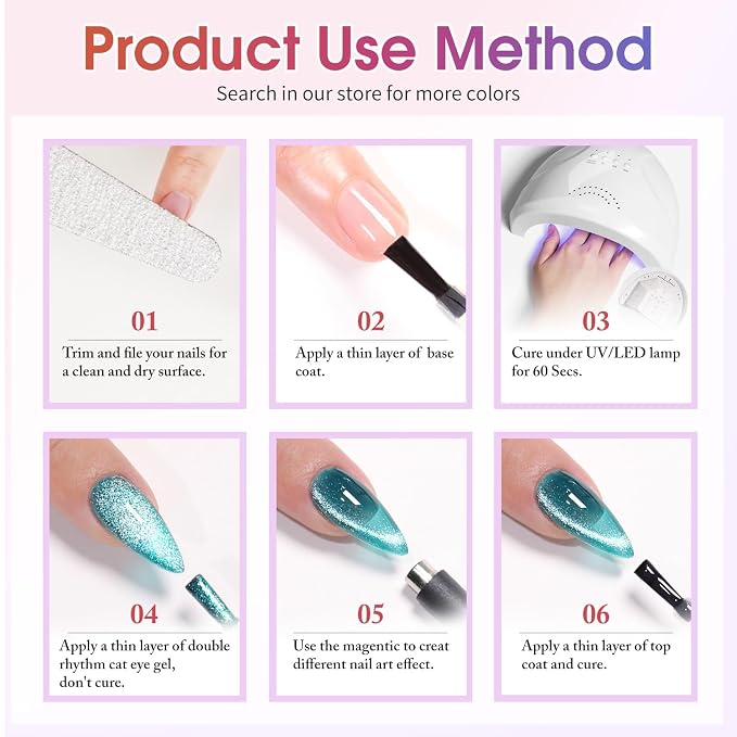 Silver Blue Orange Green Purple Pink