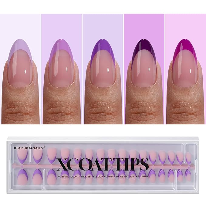 04 S - Almond Purple French in Pink Base