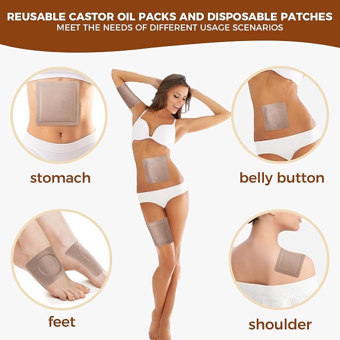Castor Oil Pack Set With 16oz Oil