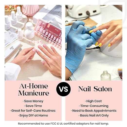 F - Press On Nail Kit | Short Square | Brown French