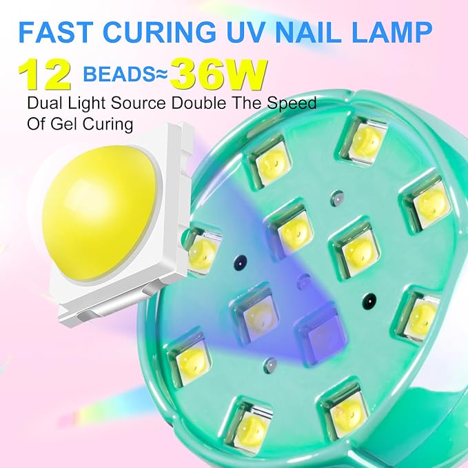 A-nail lamp-glazed blue