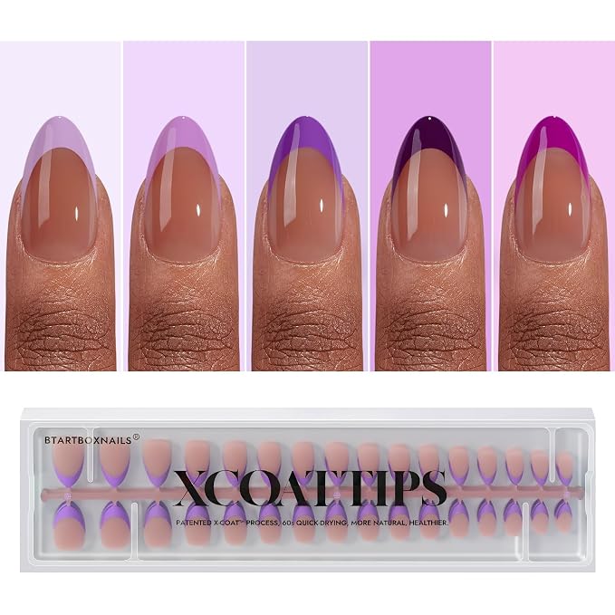 04 S - Almond Purple French in Brown Base