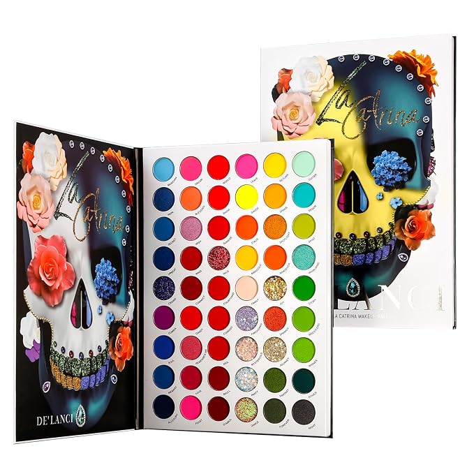 La Catrina Skull 54 colorful eyeshadow palette