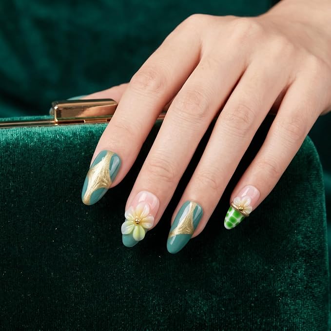 green floral