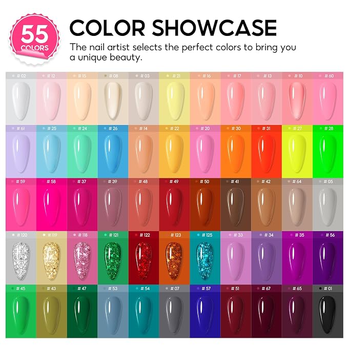 60 Bottles Gel Nail Polish Kit (Collection 3)