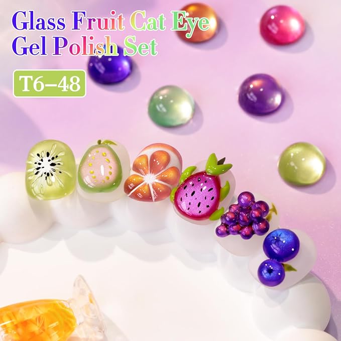 Glass Fruit Purple Rose
