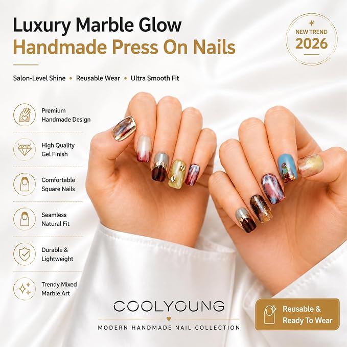 Press on nails brown
