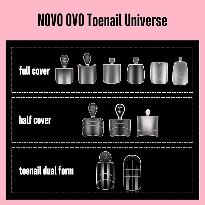Square Round Toe Nail Tips Half Cover 240