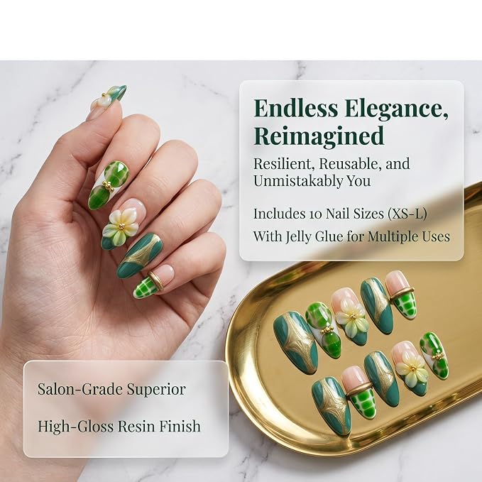 green floral