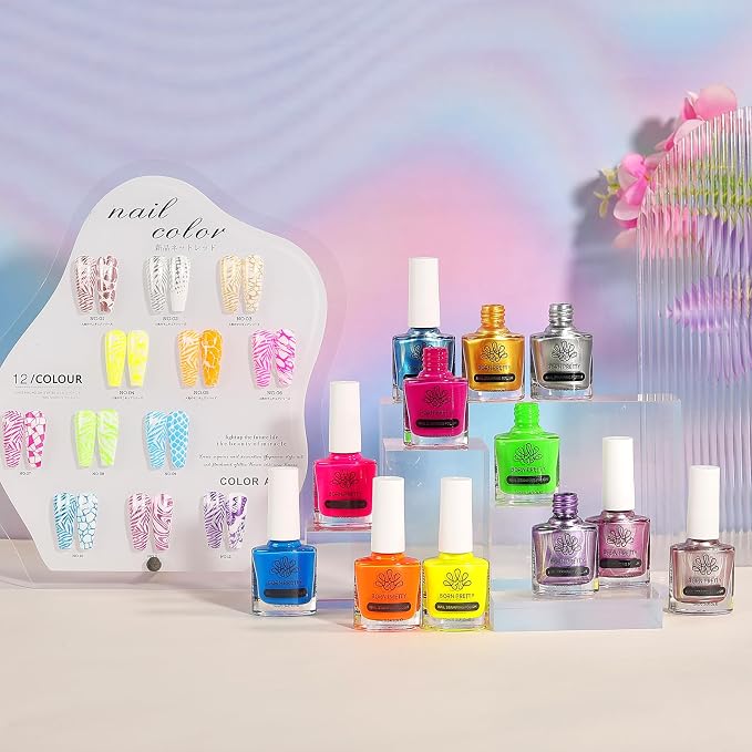 stamping polish neon colors