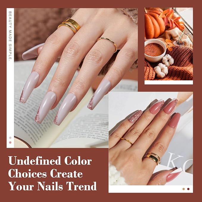 Nude Brown Glitter