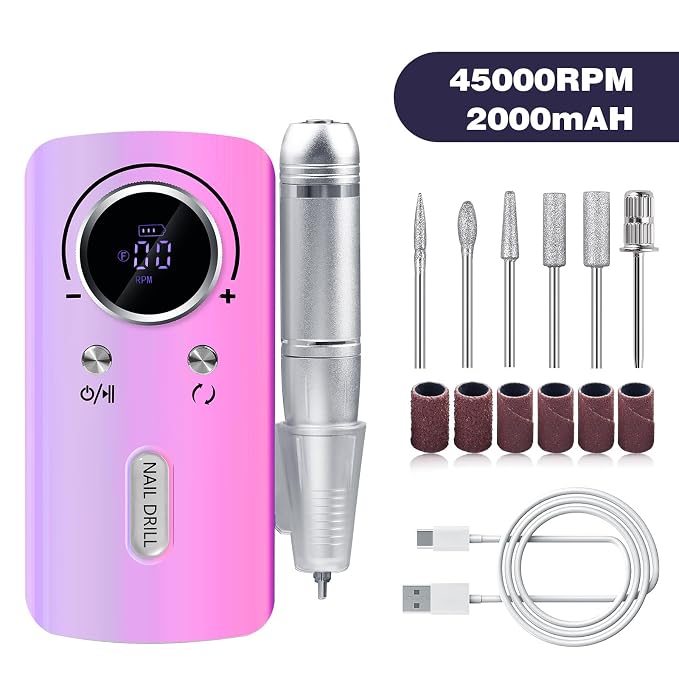 Usb Nail Drill, Iridescent Purple V1