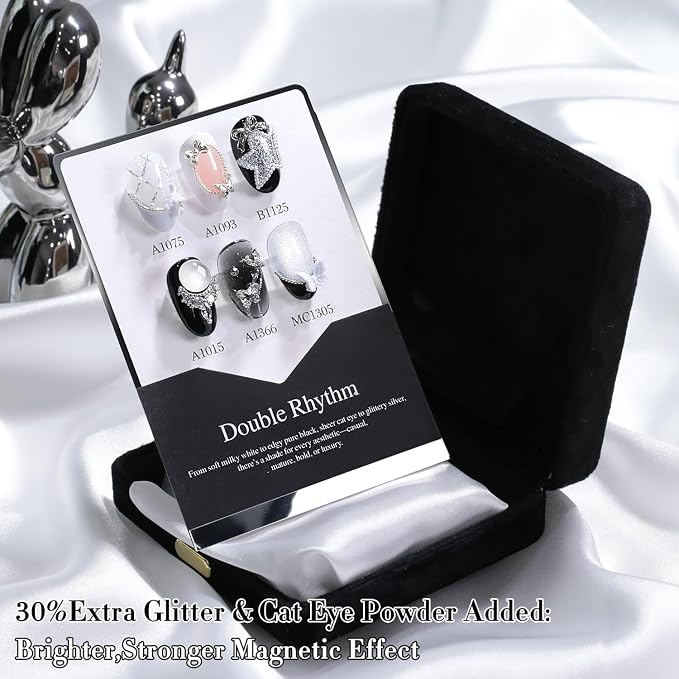 Milky Black White Silver