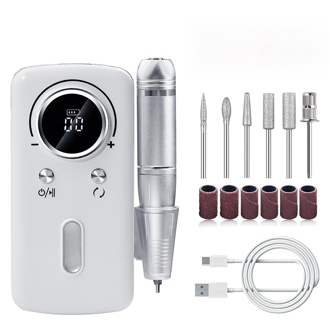 Usb Nail Drill, White V1