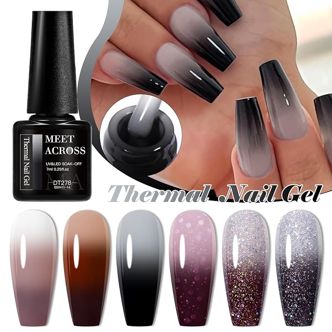8Pcs Color Changing Gel Brown