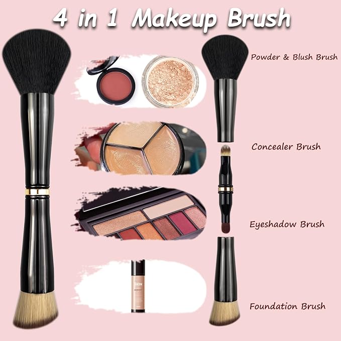 4 in 1 makeup brush-Black