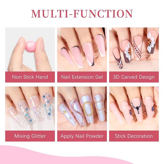 Clear&White&Pink