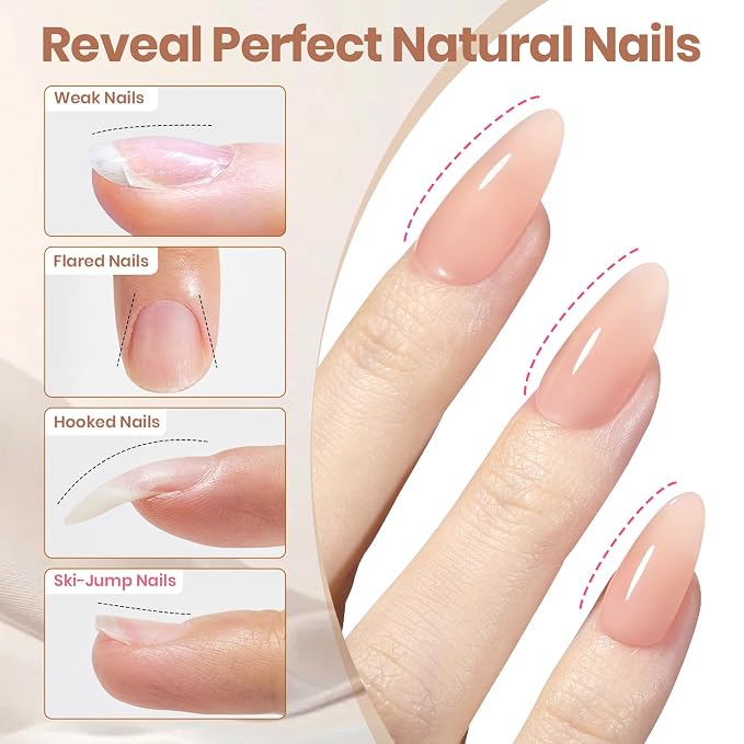 Mocha Glow & Medium Square Nail Tips