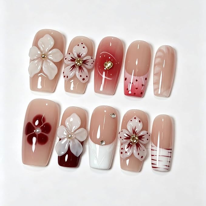 3D Red Floral Tip