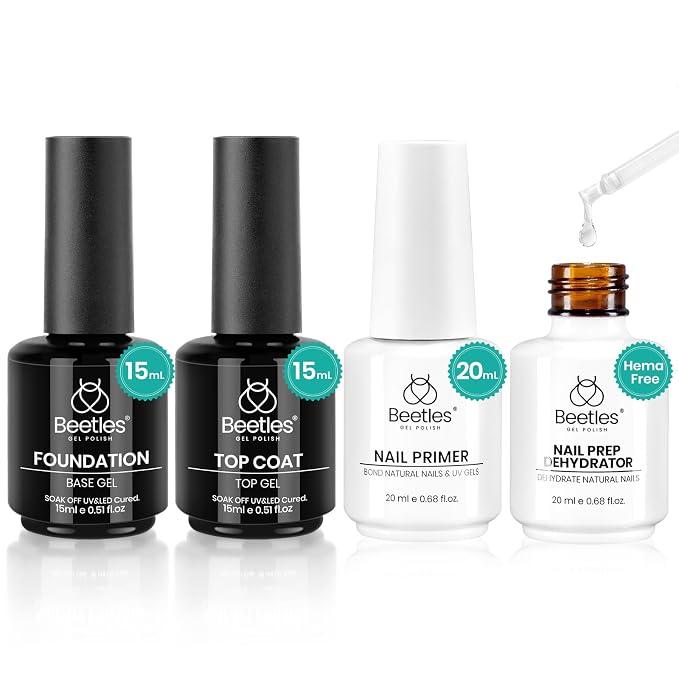 Base & Top Coat with Nail Dehydrator & Primer