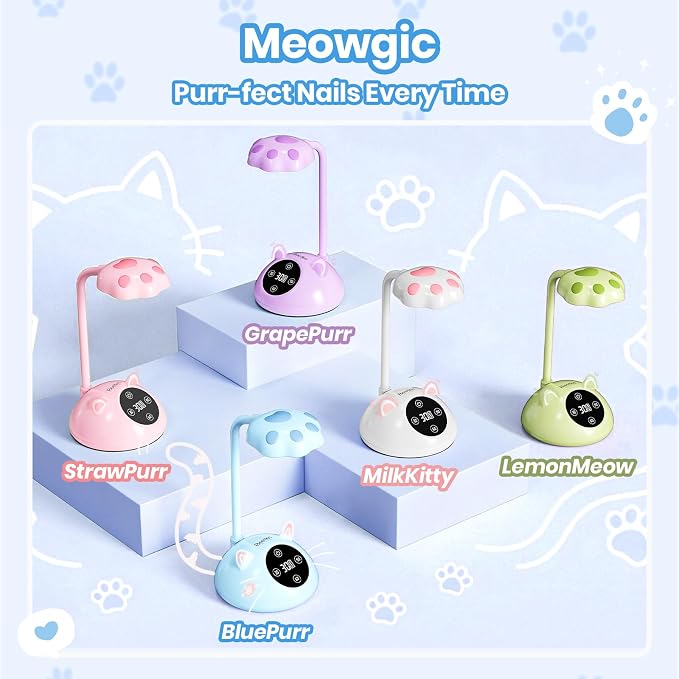 Blue Meowgic BluePurr Mini UV Nail Lamp