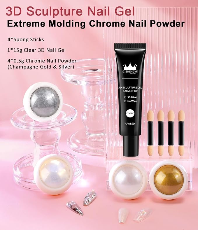 Gold Silver White Chrome Powder